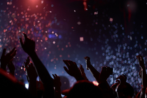 Image showing the audience crowd in a concert.